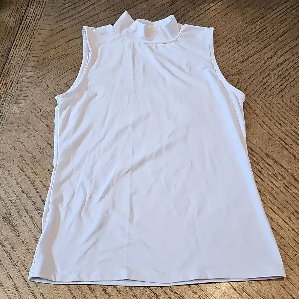 White Steve Madden turtleneck top size S high neck NWOT